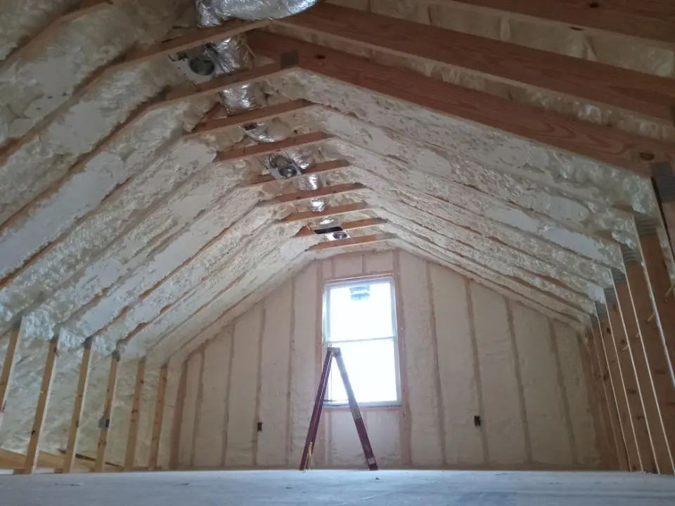 Spray foam roofing application for Crawl Space Insulation project in McGregor